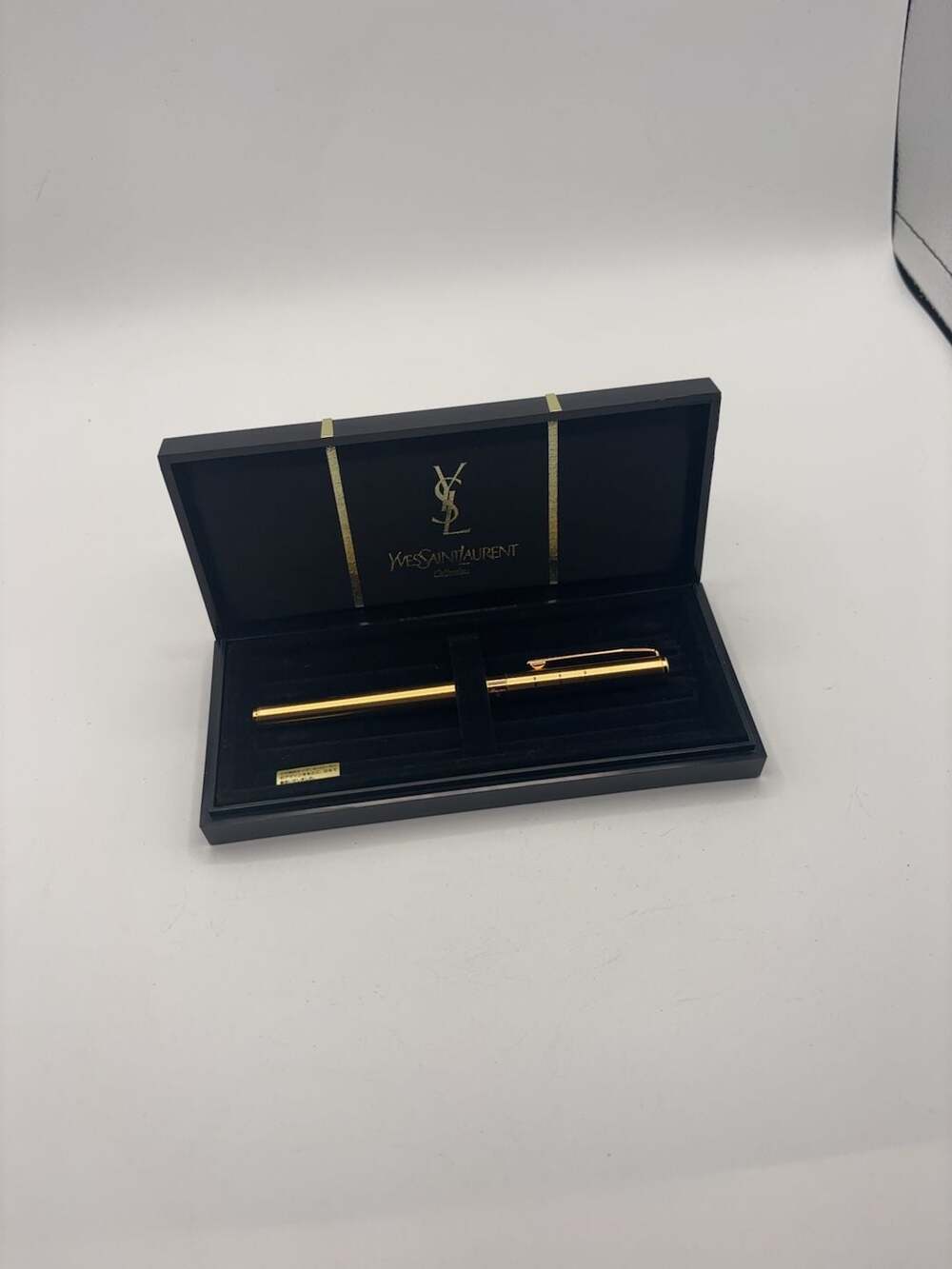 Vintage Yves Saint Laurent Collection Gold Plated Rollerball Pen with Box